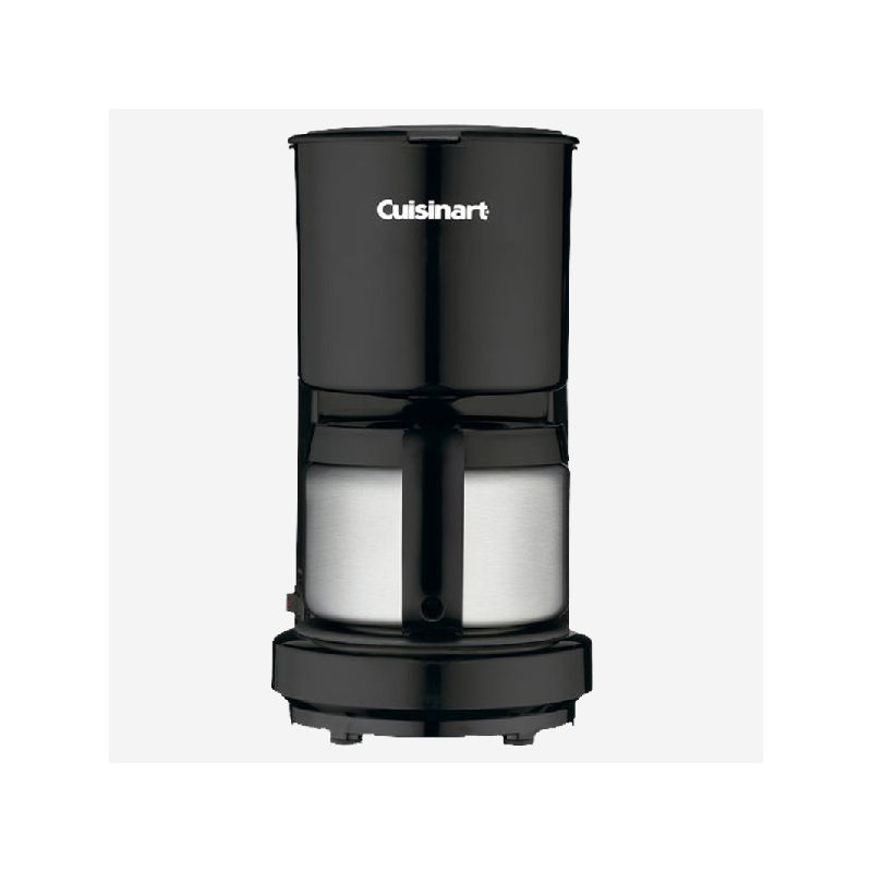 Cuisinart DCC-450BKC Coffee Maker, 4 Cups Capacity, 1025 W, Stainless Steel, Black, Automatic Control 4 Cups, Black