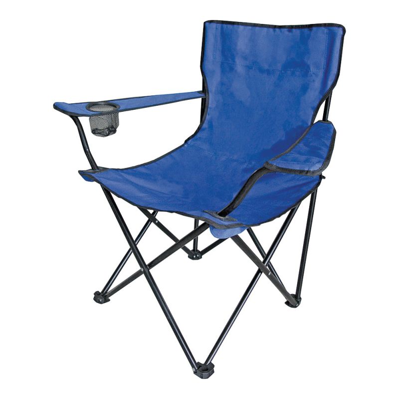 Seasonal Trends GB-7230 Camping Chair with Bag, 17-1/4 in L Seat, 19-1/4 in W Seat, Blue Blue