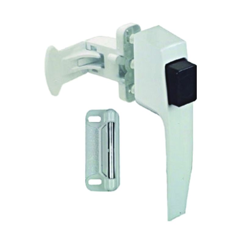 National Hardware V1326 Series N213-165 Pushbutton Latch, Zinc, 5/8 to 2 in Thick Door White