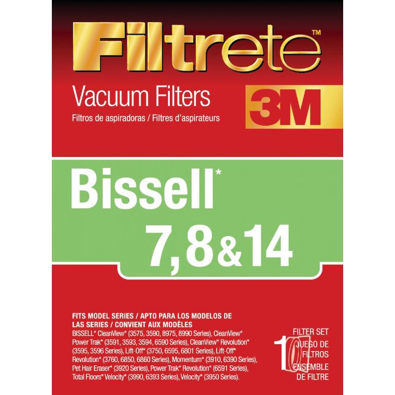 3M Filtrete Bissell 7, 8 &amp; 14 Vacuum Filter 2-1/2 In. W. X 1/2 In. H. X 7 In. L.