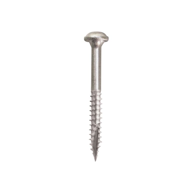 Kreg SML-F125 - 100 Pocket-Hole Screw, #7 Thread, 1-1/4 in L, Fine Thread, Maxi-Loc Head, Square Drive, Carbon Steel, 100/PK