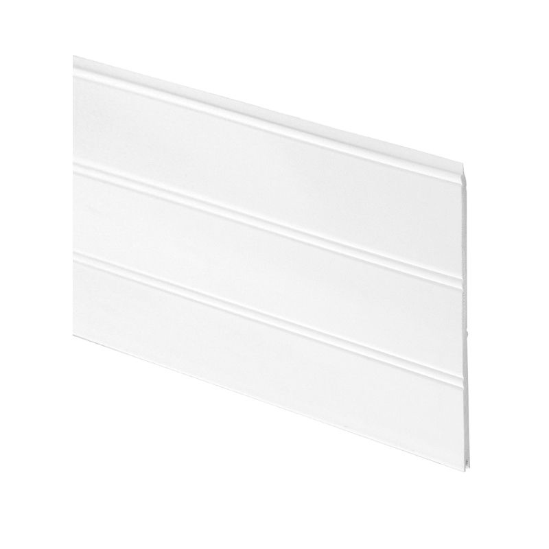 Inteplast Group 004 Series 10040800891B Reversible Beaded Plank, 96 in L, 7-1/2 in W, PVC, White White