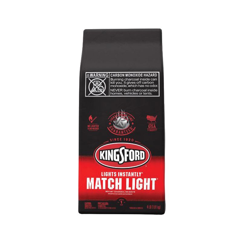Kingsford MATCH LIGHT 32096 Wood Charcoal Briquette, 4 lb Bag