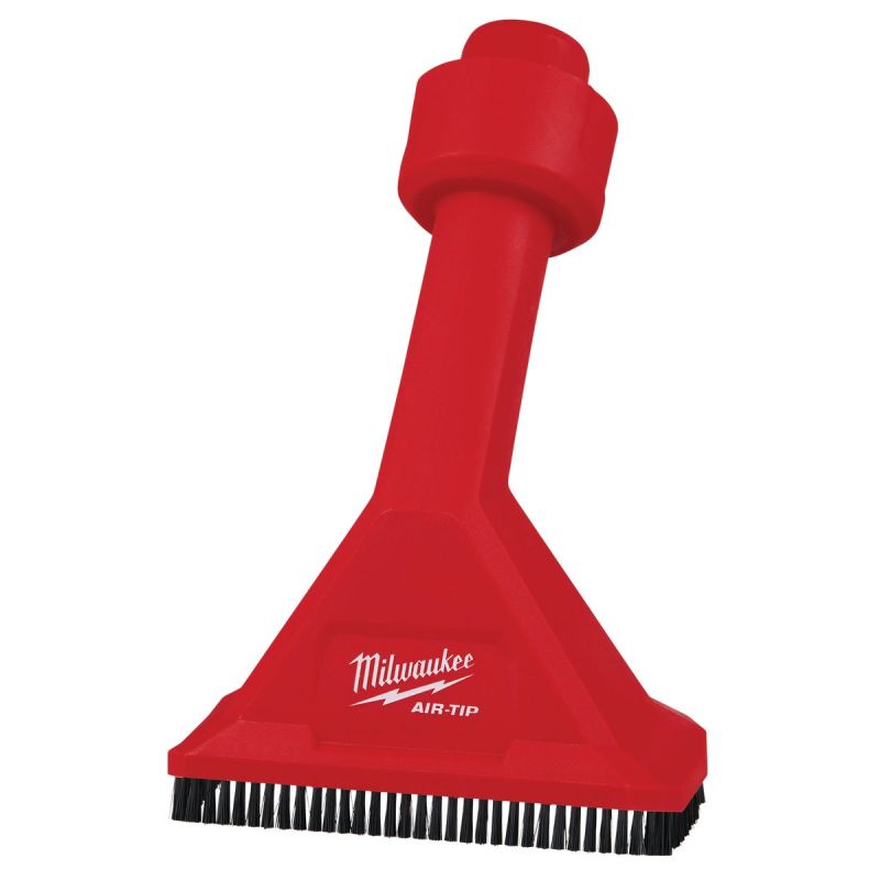 Milwaukee AIR-TIP Vacuum Nozzle with Brush 1-1/4 In., 1-7/8 In., 2-1/2 In., Red