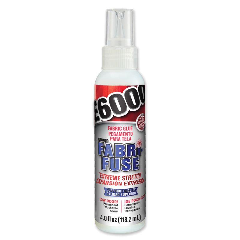 E6000 FABRI-FUSE 565004 Glue, Clear/Cloudy White, 4 fl-oz Bottle Clear/Cloudy White