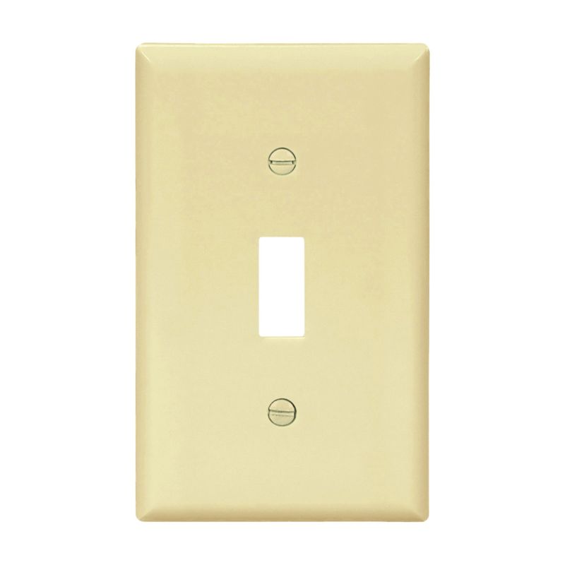 Eaton Wiring Devices BP5134V Wallplate, 4-1/2 in L, 2-3/4 in W, 1 -Gang, Nylon, Ivory, High-Gloss Ivory (Pack of 5)