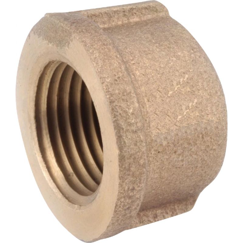 Red Brass Threaded Pipe Cap 1/4 In.