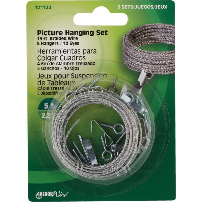 Hillman Anchor Wire 5 Lb. Capacity Picture Hanging Kit 5 Lb (Pack of 10)