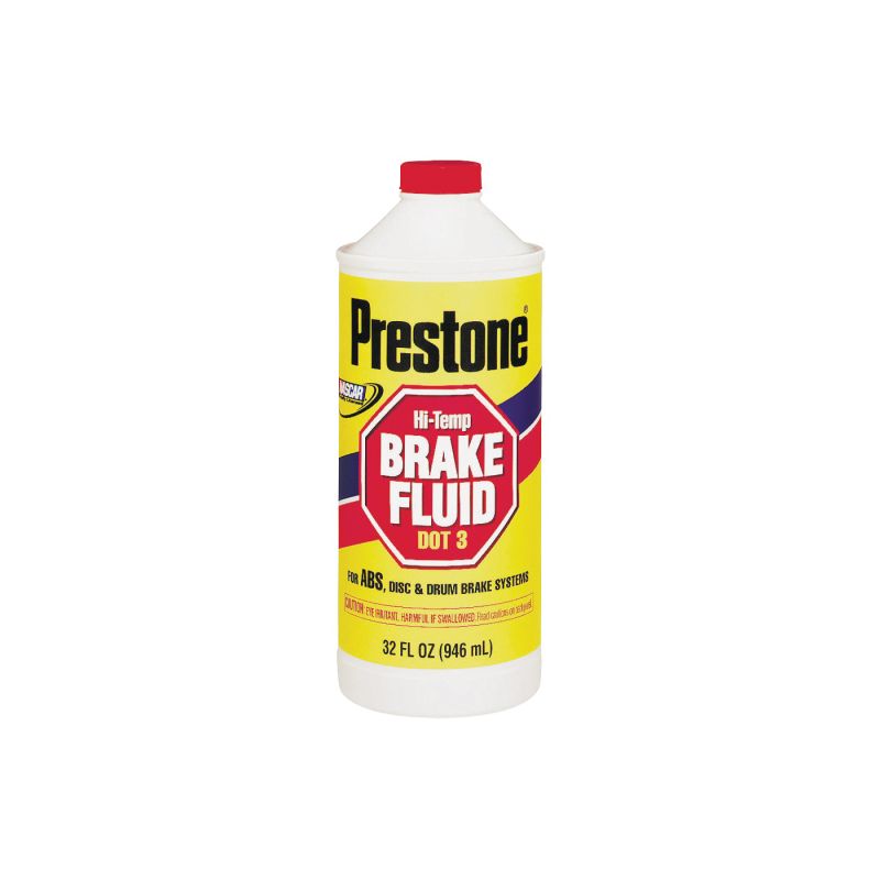 Prestone AS-401 Brake Fluid, 32 oz Bottle Clear Amber/Yellow