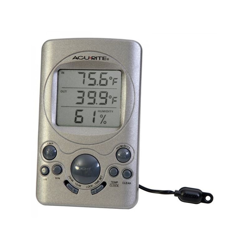 AcuRite 00219CA Thermometer with Sensor Probe, 2-1/2 in W x 1/2 in D x 4-1/2 in H Display, Digital, -58 to 158 deg F