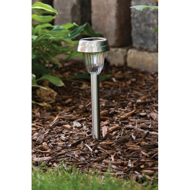 Outdoor Expressions 3 In. Dia. Mini Path Light Stainless Steel (Pack of 12)