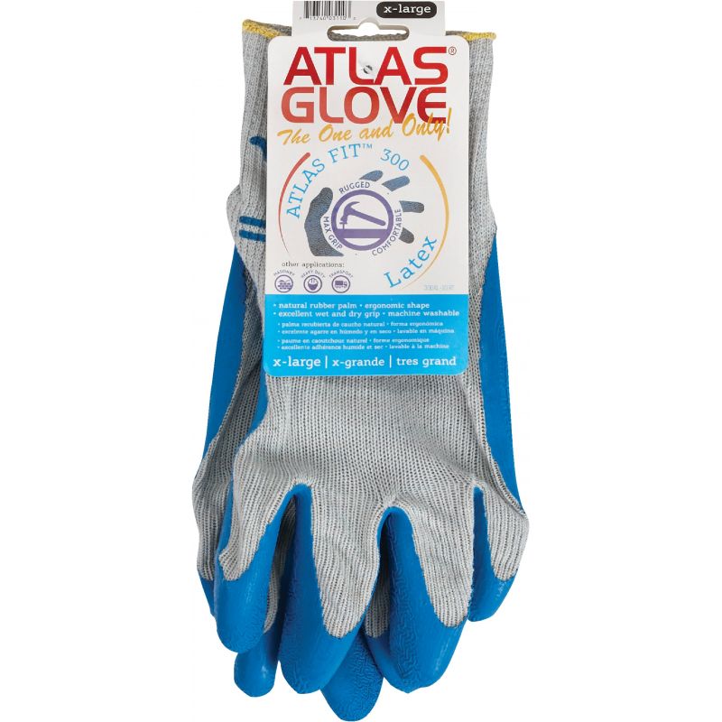 Showa Atlas Rubber Coated Glove XL, Gray &amp; Blue
