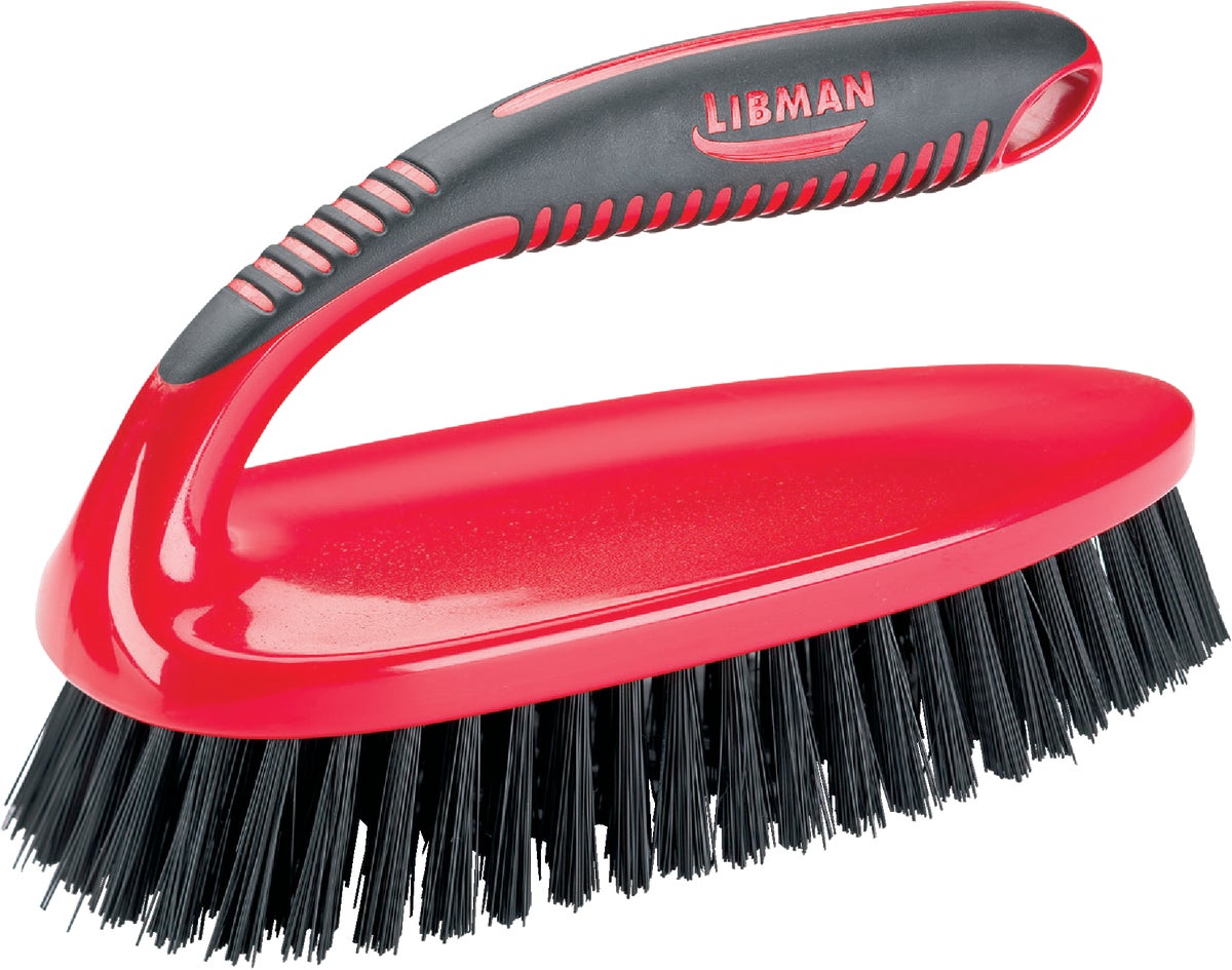 Libman Easy-Grip 4.75 In. Polymer Sanoprene Bristle Rubber Grip Scrub Brush