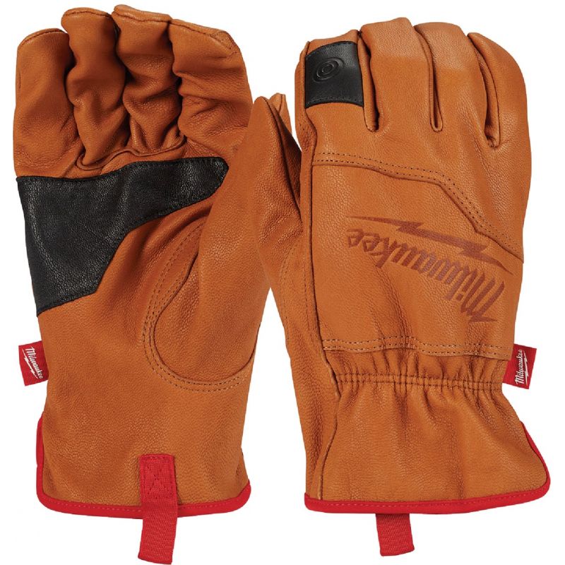 Milwaukee Goatskin Leather Work Gloves M, Brown &amp; Black