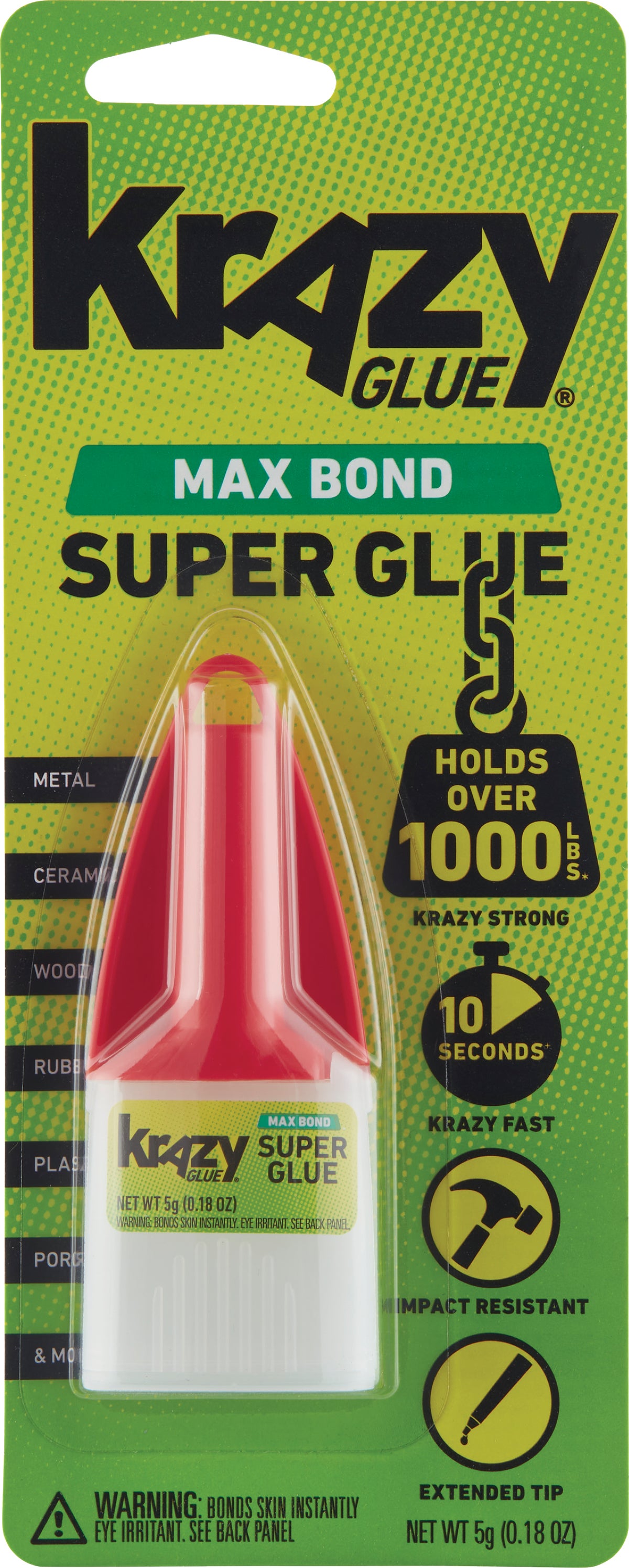 Krazy Glue© Maximum Bond Industrial Formula--Large 15g size KG489