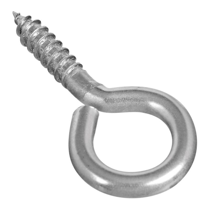 National Hardware V2016 Series N197-178 Screw Eye, #8, 0.16 in Dia Wire, 0.69 in L Thread, 1-5/8 in OAL, Stainless Steel