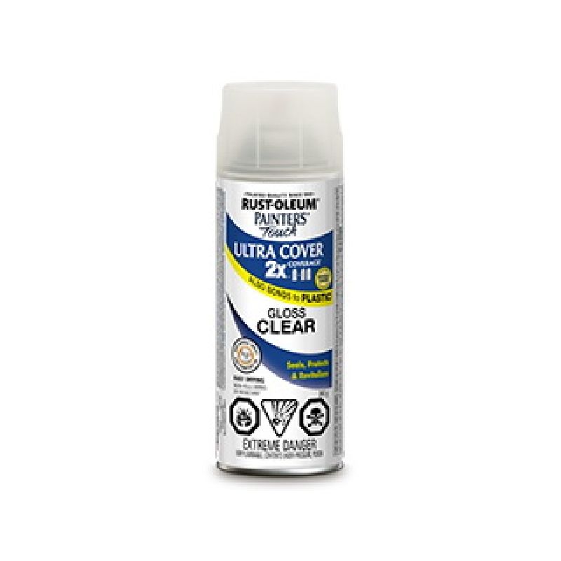 Rust-Oleum 253699 Spray Paint, Gloss, Clear, 340 g, Can Clear (Pack of 6)