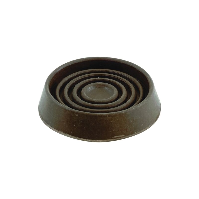 Shepherd Hardware 9075 Caster Cup, Rubber, Brown, 4/PK Brown (Pack of 6)
