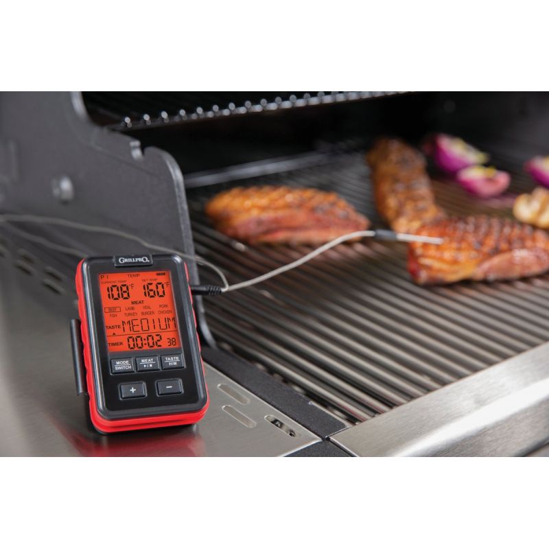 GrillPro Leave-In Probe Thermometer Side Shelf