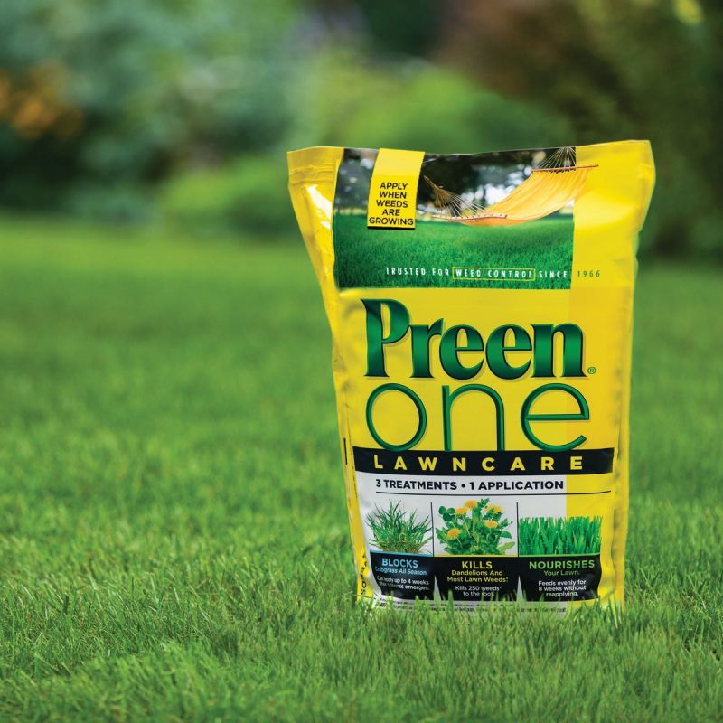 Preen One Lawn Care Weed Killer With Fertilizer 9 Lb., Broadcast