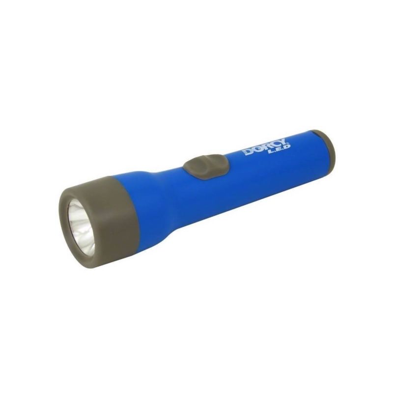 Dorcy 41-2461 Flashlight, AA Battery, Alkaline Battery, LED Lamp, 50 Lumens, 50 m Beam Distance, 10 hr Run Time Blue/Purple/Red