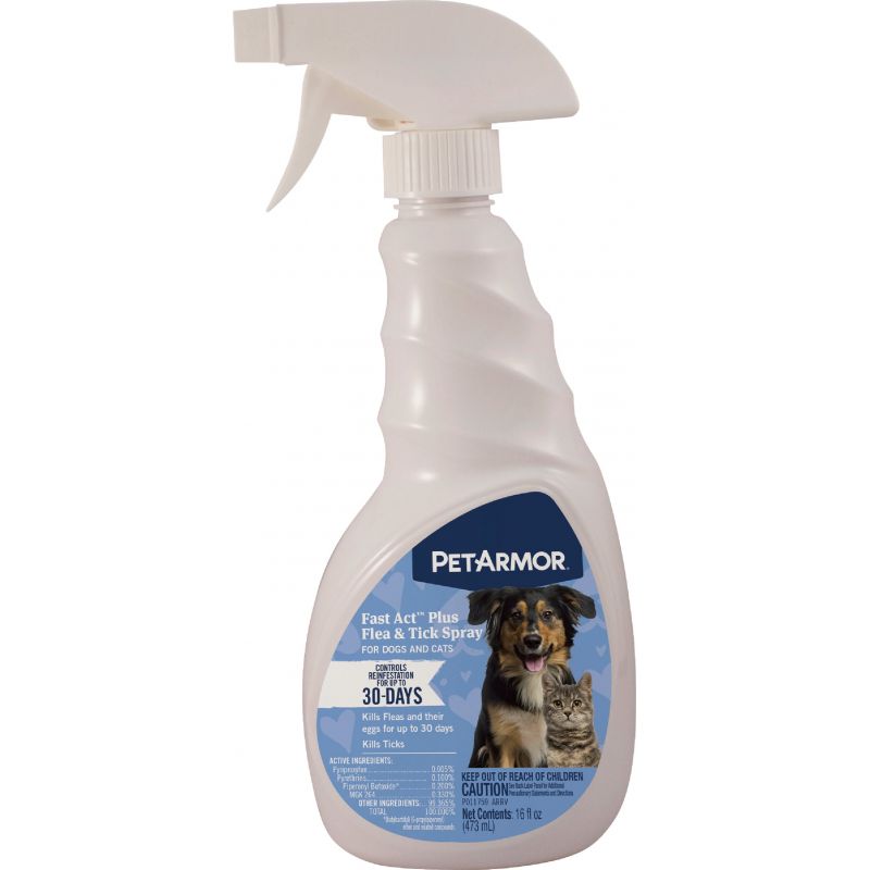 PetArmor Fast Act Plus Flea &amp; Tick Treatment 16 Oz., Trigger Spray