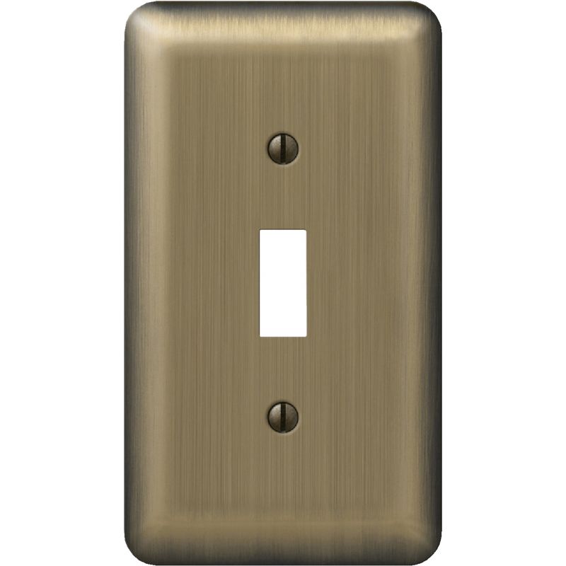 Amerelle Stamped Steel Switch Wall Plate Brushed Brass