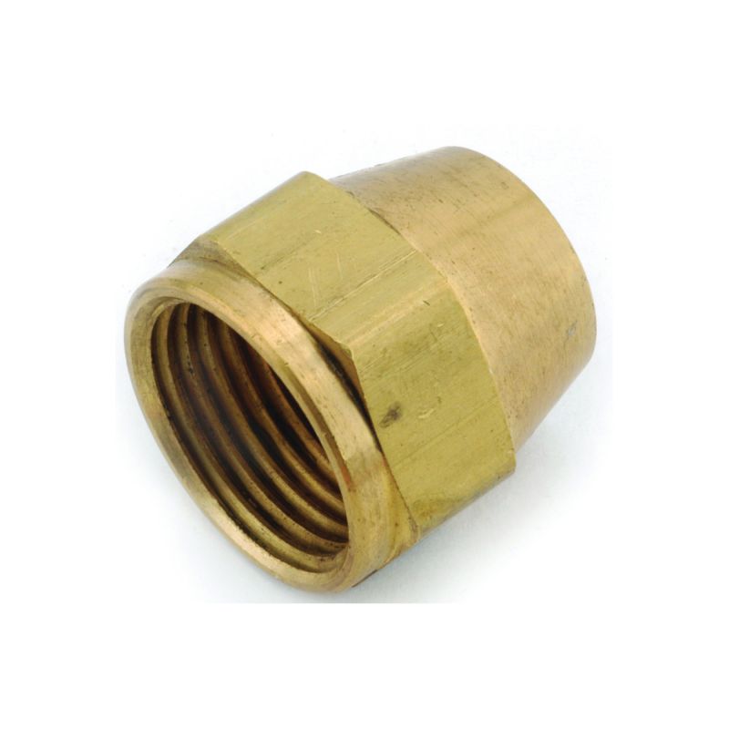 Anderson Metals 754014-08 Short Nut, 1/2 in, Flare, Brass