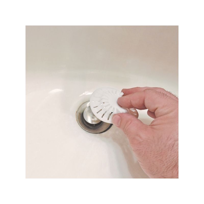 Danco 10769 Bathroom Sink Hair Catcher, Plastic, White White