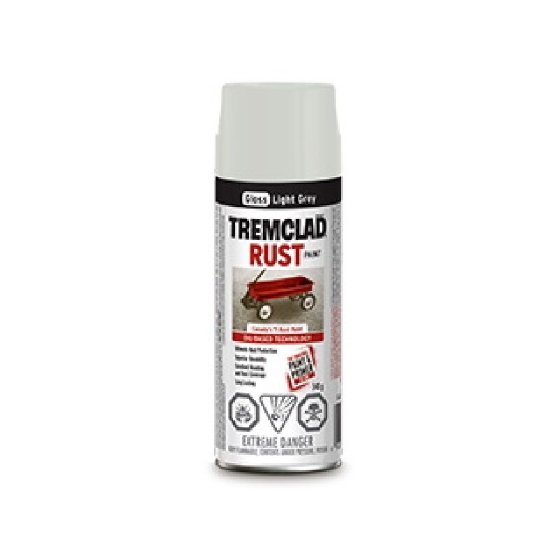 Rust-Oleum 27047B522 Rust Preventative Spray Paint, Gloss, Light Gray, 340 g, Can Light Gray