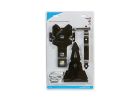 National Hardware Deluxe N109-306 Latch Decorative Strap Hinge Gate Kit, Heavy-Duty, Steel, Black Black