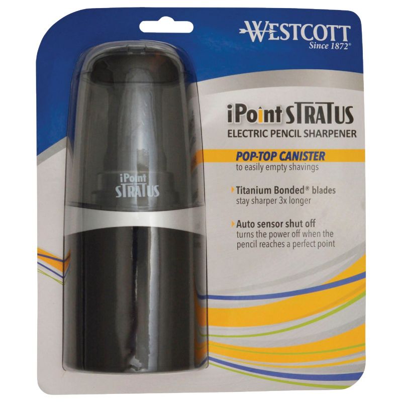 Westcott Titanium Blade Electric Pencil Sharpener Black/Silver