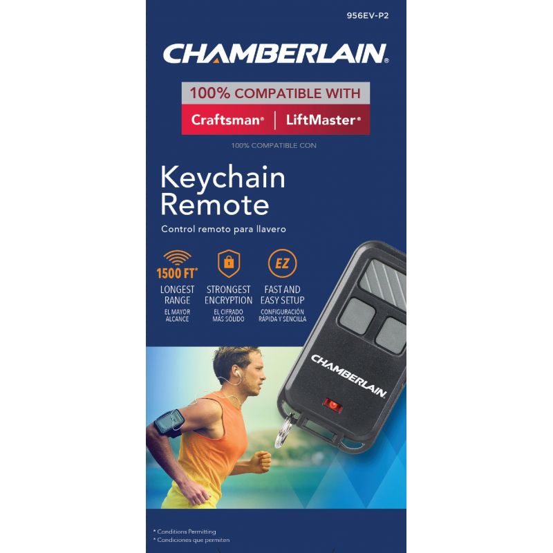 Chamberlain Garage Door Remote Keychain Black