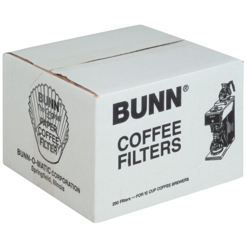 Bunn Commercial Paper Coffee Filter 12 Cup, White
