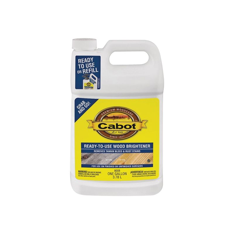 Cabot Problem-Solver 07 Wood Brightener, Liquid, 1 gal (Pack of 4)