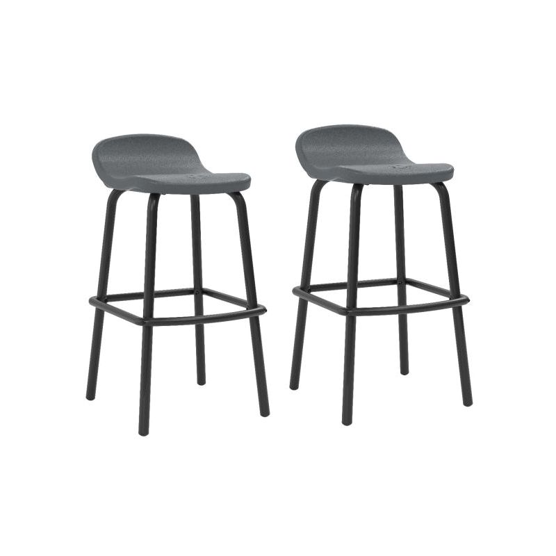 Suncast BMBS2PK Outdoor Bar Stool, 18 in W, 20-3/4 in D, 35-1/2 in H, Metal Frame, Gray Frame