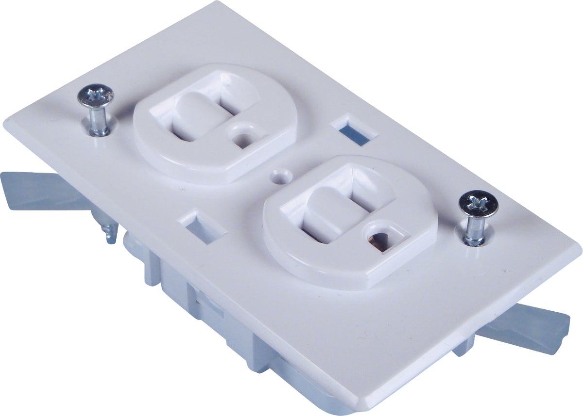 Wirecon Mobile Home/RV White Decorator Wall Receptacle With Plate - H & S  Mobile Home Supplies