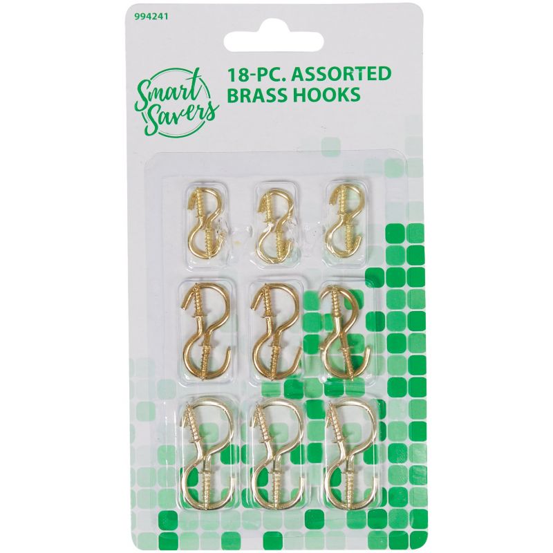 Smart Savers Brass Cup Hook (Pack of 12)