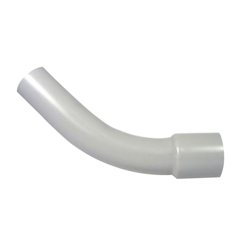 IPEX 020655 Elbow, 3/4 in Trade Size, 45 deg Angle, SCH 80 Schedule Rating, PVC, 4-1/2 in L Radius, Spigot x Bell End Gray
