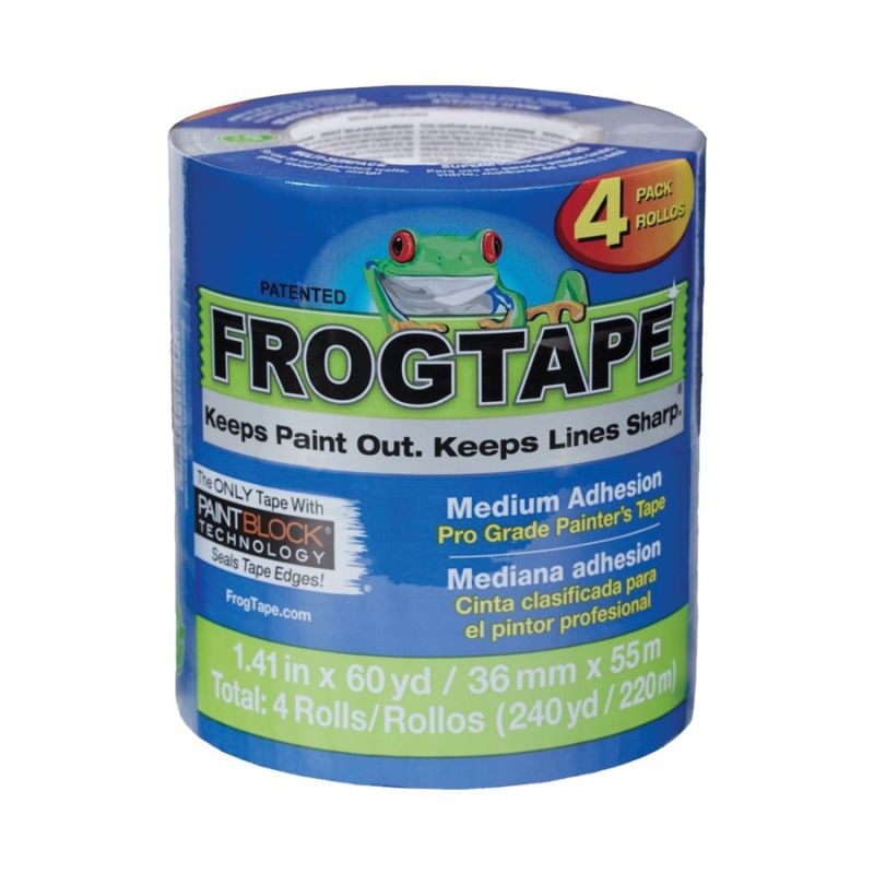 FrogTape 104956 Pro Grade Painter&#039;s Tape, 60 yd L, 1.41 in W, Blue Blue