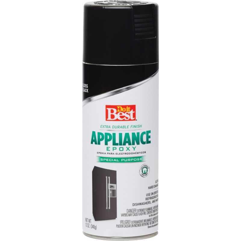 Do it Best Epoxy Enamel Appliance Spray Paint Black, 12 Oz.