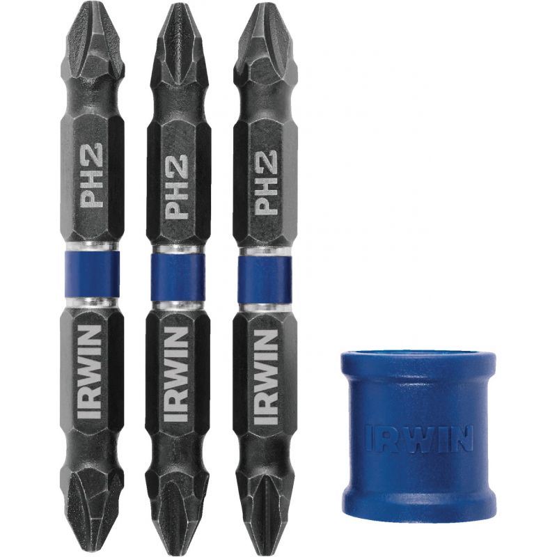 Irwin 4-Piece Impact Phillips Double-End Screwdriver Bit Set w/Magnetic Screw-Hold