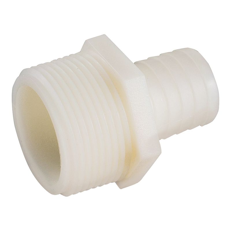 Anderson Metals 53701-0502 Hose Adapter, 1/8 in, Barb, 5/16 in, MIP, 150 psi Pressure, Nylon (Pack of 10)