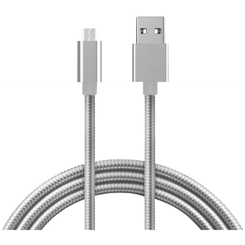 Fuse Micro USB Metal Charging &amp; Sync Cable Metallic
