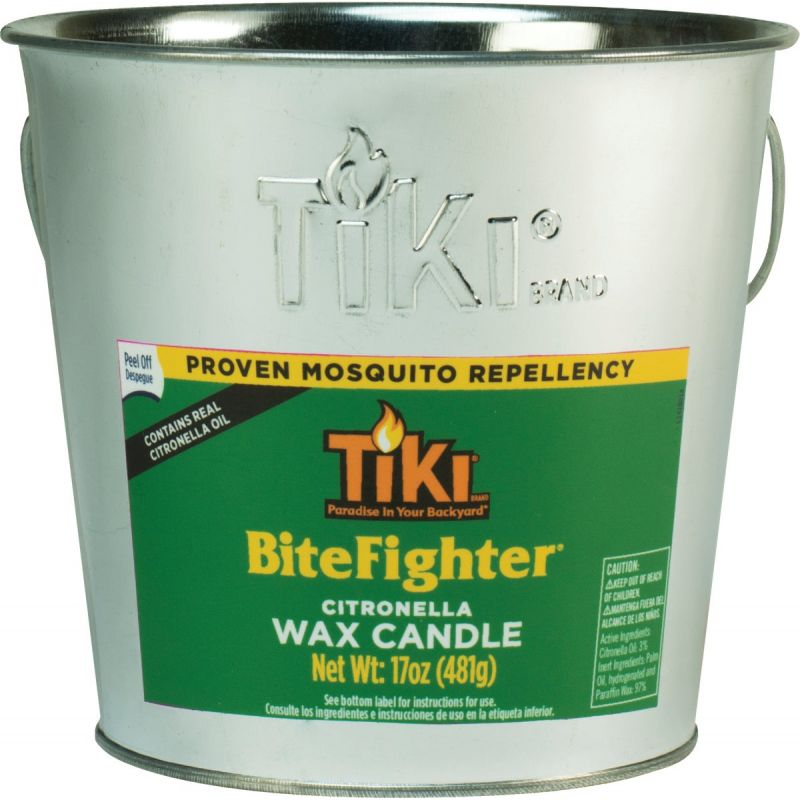 Tiki BiteFighter Citronella Bucket Metal, 17 Oz.