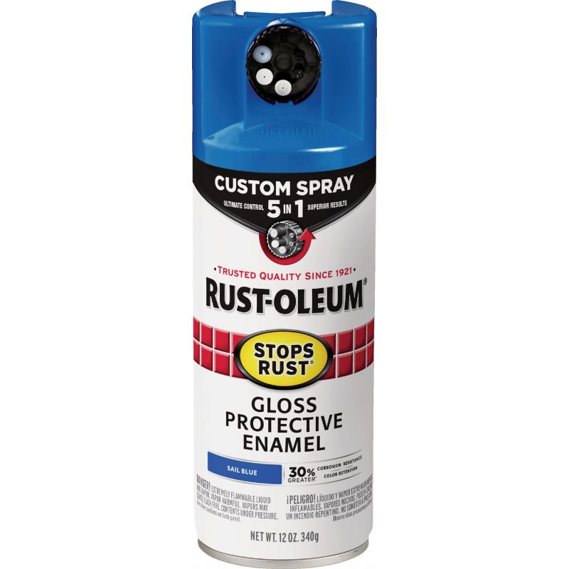 Rust-Oleum Stops Rust Custom Spray 5-In-1 Spray Paint Sail Blue, 12 Oz.