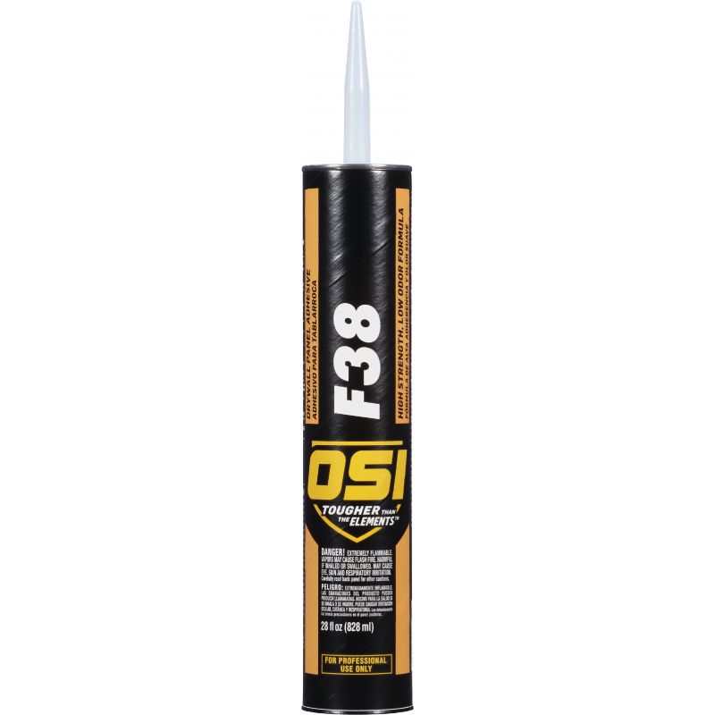 OSI F38 Professional Grade VOC Drywall &amp; Panel Adhesive Tan, 28 Oz.