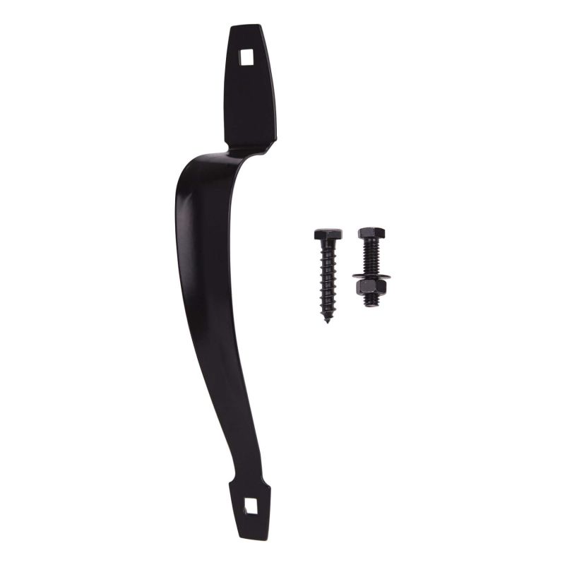 ProSource 33143PKB-PS Gate Door Pull, 1-1/4 in W, 10-3/8 in D, 1-3/4 in H, Steel, Powder-Coated Black