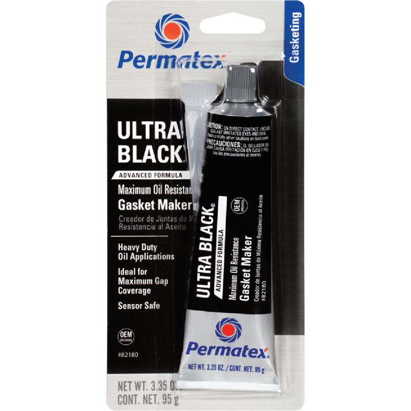 Permatex Ultra Black Silicone Gasket Maker 3.35 Oz., Black