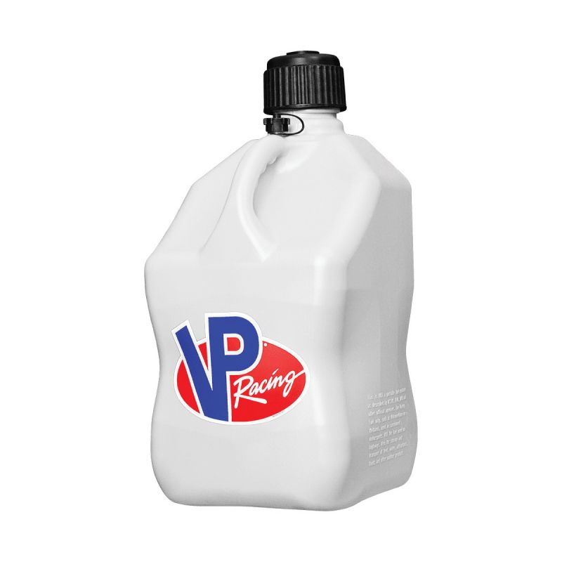 VP Fuel 3520 Motorsport Container, 5 gal Capacity, Polyethylene, White 5 Gal, White
